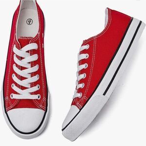 🔸️Airwalk Red & White Canvas Sneakers Size 8